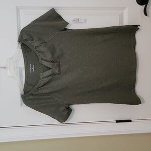 Talbots Cotton Shirt Sleeve Top